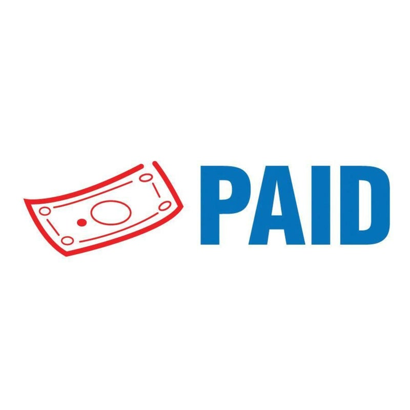 ACCUSTAMP2 035535 Pre-Inked Shutter Stamp Paid, Red/Blue Ink, 1 Count - Image 4